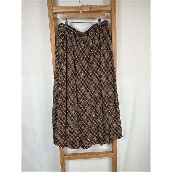 Vintage Y2K Jones New York Sports Plaid Circle Skirt #1371 Size 18W - Picture 2 of 4